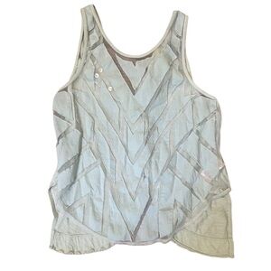 Free People Dusty Sagey Mint Multi Way Tank w Functional Buttons